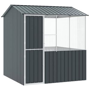 vidaXL Klietka pre vt&aacute;kov Antracit 215 x 209 x 230 cm Pozinkovan&aacute; oceľ