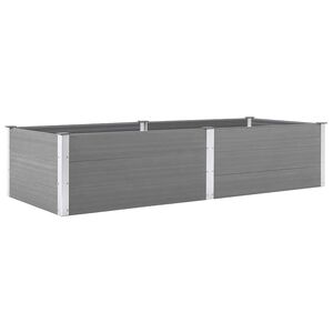 vidaXL Vyv&yacute;&scaron;en&yacute; z&aacute;hradn&yacute; z&aacute;hon 250x100x54 cm, WPC, siv&yacute;