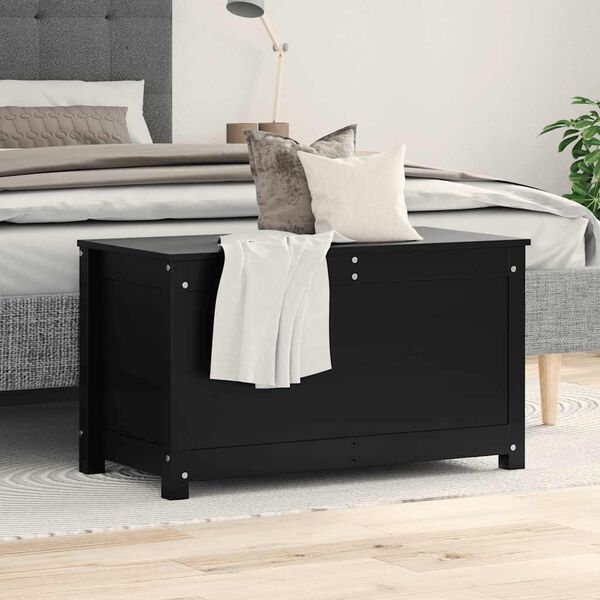 vidaXL &Uacute;ložn&yacute; box čierny 80x40x45,5 cm mas&iacute;vna borovica