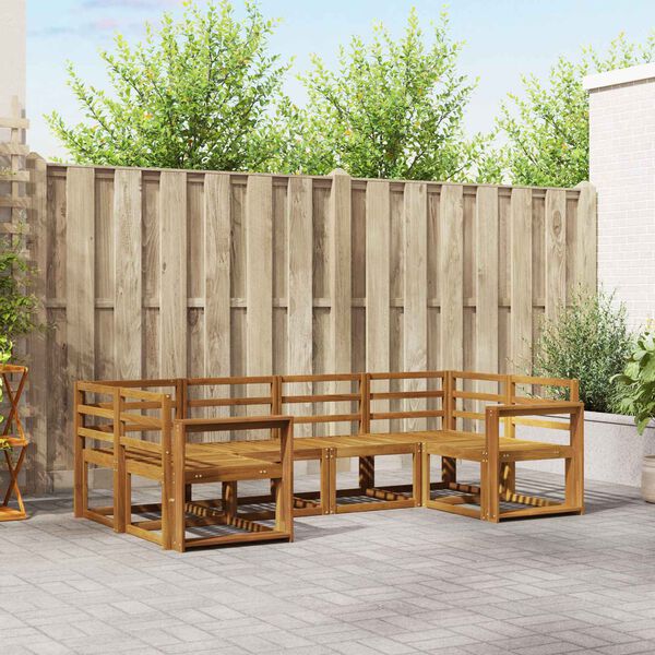 vidaXL Z&aacute;hradn&aacute; s&uacute;prava gaučov 6 pcs Pr&iacute;rodn&aacute; Pevn&eacute; ak&aacute;ciov&eacute; drevo