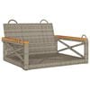 vidaXL Hojdacia lavica siv&aacute; 63x62x40 cm polyratanov&aacute;