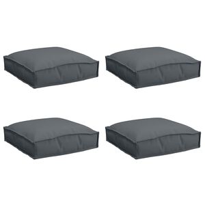 vidaXL Podložka 4 pcs Antracit 40 x 40 x 8 cm Oxfordsk&aacute; l&aacute;tka