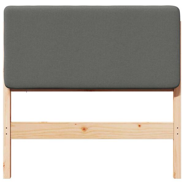 vidaXL Čal&uacute;nen&eacute; čelo postele s čelnou doskou Hned&aacute; a svetlosiv&aacute; 100 cm