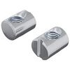 vidaXL Matica na barel 2 pcs Strieborn&aacute; M6 x 13 mm Železo