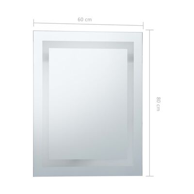 vidaXL Kúpeľňové LED zrkadlo s dotykovým snímačom 60x80 cm
