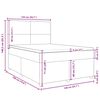 vidaXL Boxspring posteľ s matracom modr&yacute; 140x190 cm l&aacute;tka