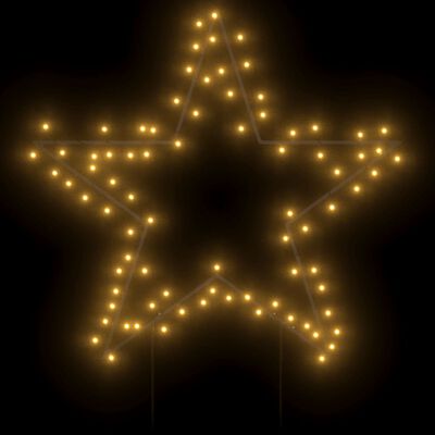 vidaXL Vianočná svetelná dekorácia s hrotmi hviezda 80 LED 60 cm