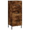 vidaXL Komoda dymov&yacute; dub 34,5x34x90 cm spracovan&eacute; drevo