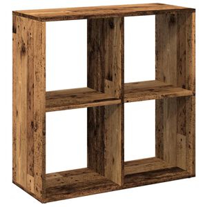 vidaXL Rozdeľovacia knižnica star&eacute; drevo 69,5x29x69,5 cm kompoz. drevo