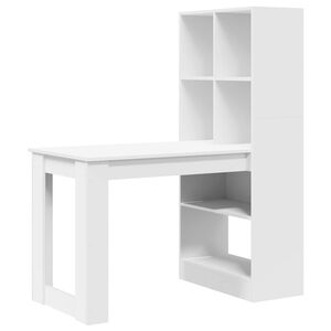 vidaXL St&ocirc;l Biela Kompozitn&eacute; drevo 122 x 67 x 145 cm