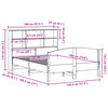 vidaXL Posteľ s knižnicou bez matraca biela 140x190cm borovicov&yacute; mas&iacute;v