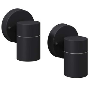 vidaXL Vonkaj&scaron;ie n&aacute;stenn&eacute; LED svietidl&aacute;, 2 ks, nerezov&aacute; oceľ