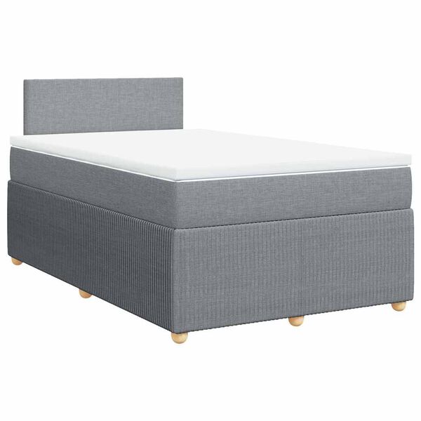 vidaXL Boxspring posteľ s matracom bledosiv&aacute; 120x200 cm l&aacute;tka