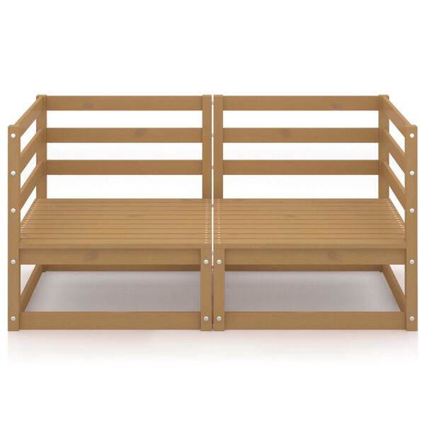 vidaXL Z&aacute;hradn&aacute; 2-miestna pohovka medovohned&aacute; mas&iacute;vna borovica