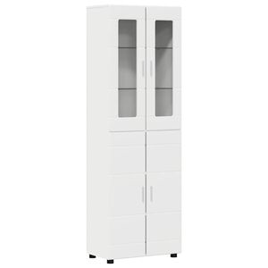 vidaXL Highboard FLORIN 60 x 35 x 182 cm Biela Kompozitn&eacute; drevo