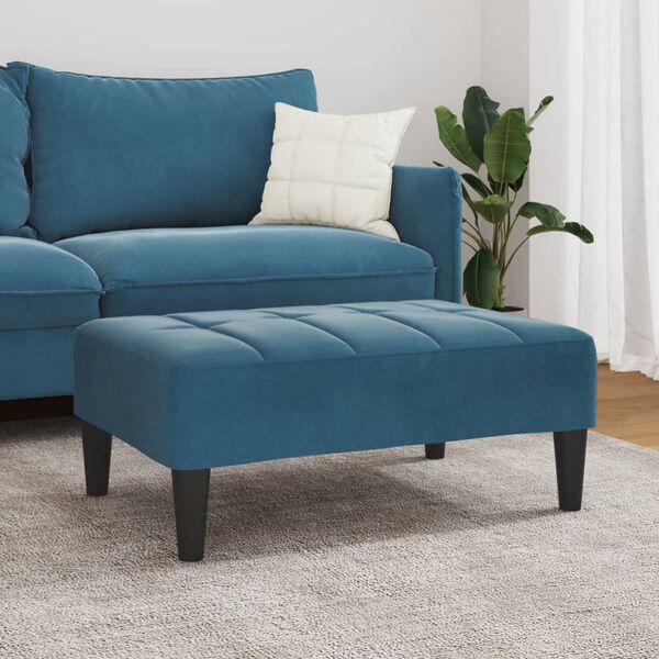 vidaXL Podnožka modr&aacute; 77x55x31 cm zamat