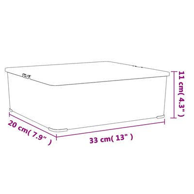vidaXL Plastové úložné boxy 6 ks 5 l stohovateľné