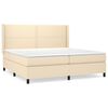 vidaXL Boxspring posteľ s matracom kr&eacute;mov&aacute; 200x200 cm l&aacute;tka