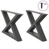 vidaXL Nohy konferenčn&eacute;ho stol&iacute;ka 2 ks antracitov&eacute; 60x(30-31,3) cm oceľov&eacute;