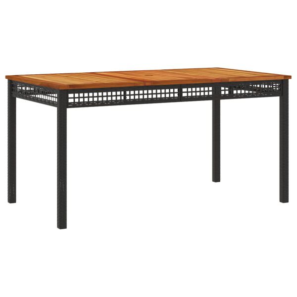 vidaXL 5-dielna z&aacute;hradn&aacute; jed&aacute;lensk&aacute; s&uacute;prava a vank&uacute;&scaron;e čierna polyratan