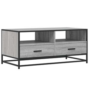 vidaXL Konferenčn&yacute; stol&iacute;k siv&aacute; sonoma 100x50x45cm kompozitn&eacute; drevo+kov