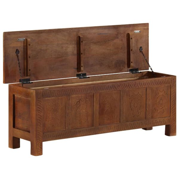 vidaXL Úložný box 110x30x40 cm masívne mangovníkové drevo