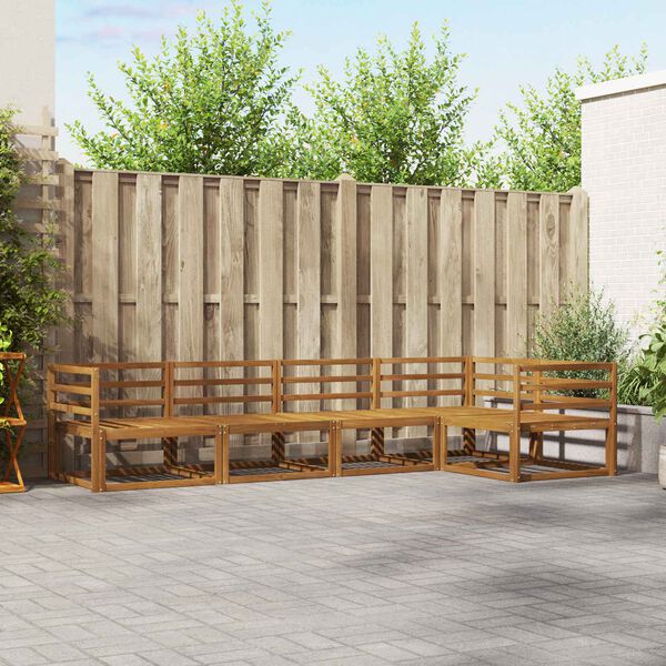 vidaXL Z&aacute;hradn&aacute; s&uacute;prava gaučov 5 pcs Pr&iacute;rodn&aacute; Pevn&eacute; ak&aacute;ciov&eacute; drevo