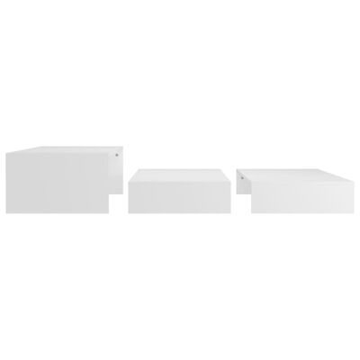 vidaXL Vstavaný konferenčný stolík drevotrieska biely 100x100x26,5 cm
