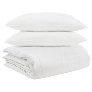 vidaXL Sada prikr&yacute;vok s vank&uacute;&scaron;om 3 pcs Biela Husacia perie
