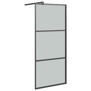 vidaXL Sprchov&eacute; clony Čierna 80 x 195 cm Sklo a hlin&iacute;k