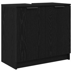 vidaXL K&uacute;peľňov&aacute; skriňa s &uacute;ložiskom Čierny dub 64,5 x 33,5 x 59 cm