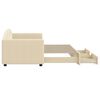 vidaXL Rozkladacia denná posteľ so zásuvkami krémová 80x200 cm látka