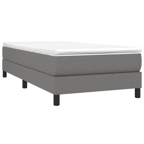 vidaXL Boxspring posteľ s matracom tmavosivá 90x190 cm látka