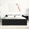 vidaXL Posteľný rám bez matraca čierny dub 160x200 cm kompozitné drevo