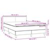 vidaXL Box Spring Posteľ s matracom a LED Svetlosiv&aacute; 160x220 cm Zamat