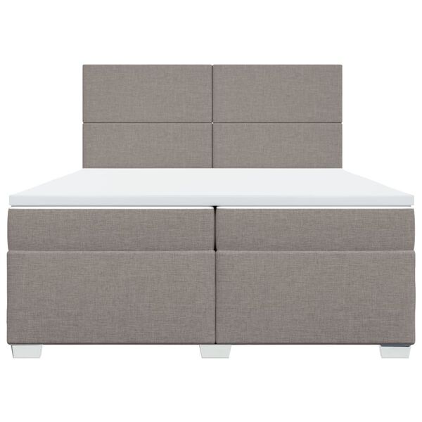 vidaXL Boxspring posteľ s matracom sivohned&yacute; 200x200 cm l&aacute;tka