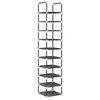 VidaXL Stojan na top&aacute;nky 10-vrstvov&yacute; čierny 33x33x174 cm