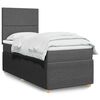 vidaXL Boxspring posteľ s matracom tmavosiv&aacute; 90x190 cm l&aacute;tka
