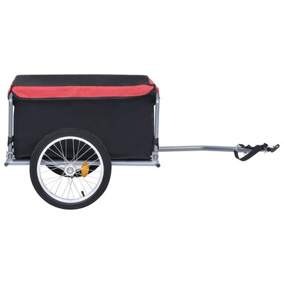 vidaXL Nákladný vozík za bicykel čierno-červený 65 kg
