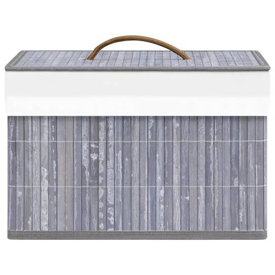 vidaXL Bambusové úložné boxy 4 ks sivé