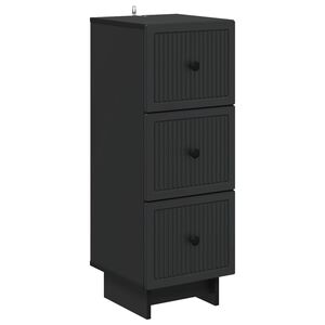 vidaXL Z&aacute;suvkov&yacute; kabinet Čierna 33 x 34,5 x 90 cm Kompozitn&eacute; drevo