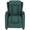 vidaXL Masážne kreslo, tmavozelené, látka