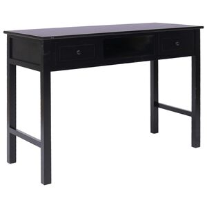 vidaXL P&iacute;sac&iacute; st&ocirc;l čierny 110x45x76 cm dreven&yacute;