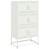 vidaXL Komoda biela 68,5x38,5x123,5 cm oceľ