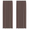 vidaXL voálové závesy s vrchnou časťou, 2 ks, hnedé