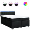 vidaXL Boxspring posteľ s matracom čierny 140x190 cm l&aacute;tka