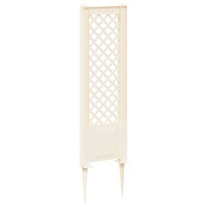 vidaXL Trellis s hrotom Biela 43 x 6 x 165 cm PP