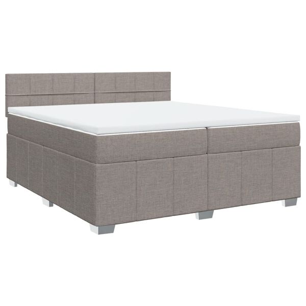 vidaXL Boxspring posteľ s matracom sivohned&yacute; 200x200 cm l&aacute;tka