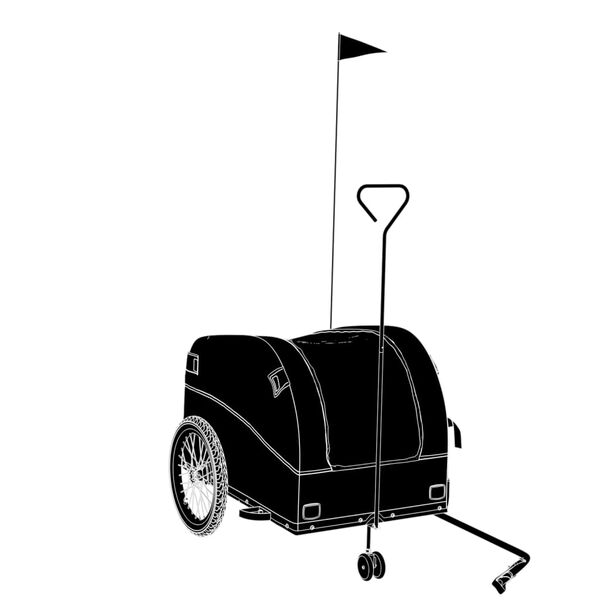 vidaXL Voz&iacute;k za bicykel, čierno zelen&yacute; 45 kg, železo