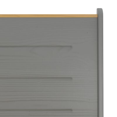vidaXL Rohová lavica 151 cm, borovicový masív, medovo hnedá a sivá